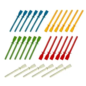 Colored Plastic Glue Smear Sticks Applicator DIY Art Leather Craft Tool, Easy Clean Polypropylene Plastic - Pack of 30