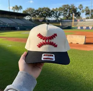 3D Baseball Stitch Embroidered Hat, Two Tone Baseball Cap, Game Day Sports Gift