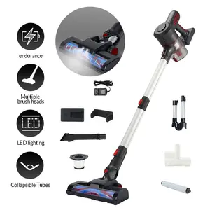 Cordless Vacuum Cleaner, 200W/21KPA Vacuum Cleaners for Home, Max 55 Mins Runtime, Ultra-Lightweight Stick Vacuum Cleaner with LED Light for Carpet and Floor, Pet Hair