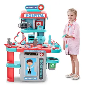 Doctor Set Toy Kit, Role Play Medical Tools, Design, Suitable for Kids Ages 3+, Includes Stethoscope & Accessories