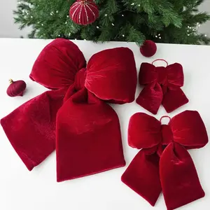 High-Quality Plush Bow Tie Decoration, Butterfly Knot Ornament, Christmas Tree Decor, Festive Home Accents, Ornaments Decor