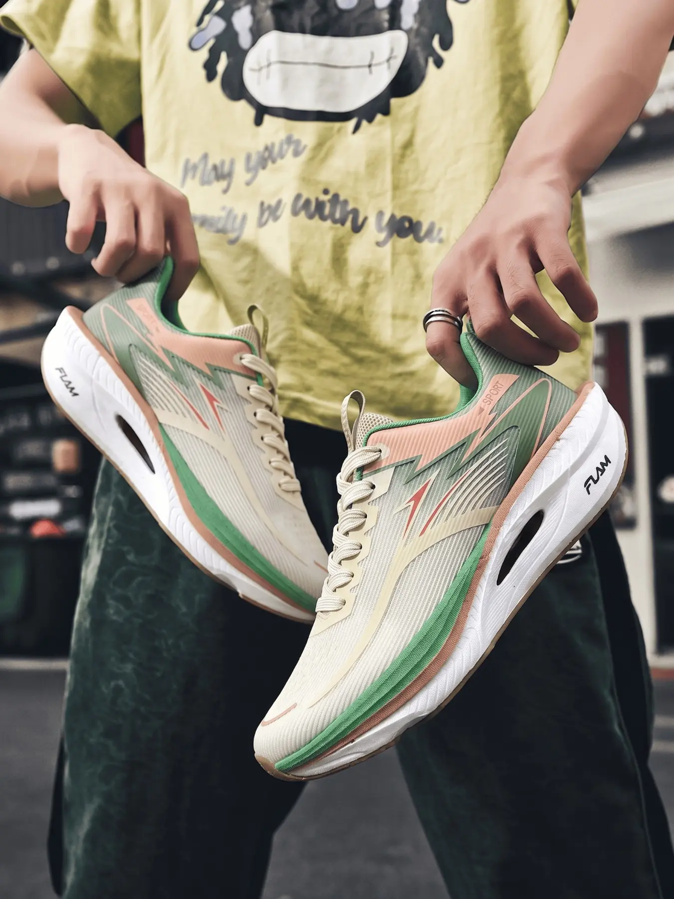 Lightweight Rebound Colorblock Sporty Running Shoes, Athletic Running Trainers, Professional Long-Distance Racing Sports Sneakers, Running Sports Footwear, All-Season Casual Wear