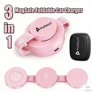 Magnetic 3-in-1 Wireless Charger Stand - Minimalist Fast Charging Station for Apple Ecosystem (iPhone, iWatch, AirPods) - 15W Snap-to-Charge Foldable Power Hub, Clutter-Free Nightstand Solution