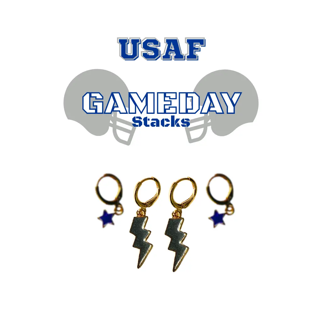 U.S. Air Force Academy Classic Gameday Earring Stack For Falcons Game Day