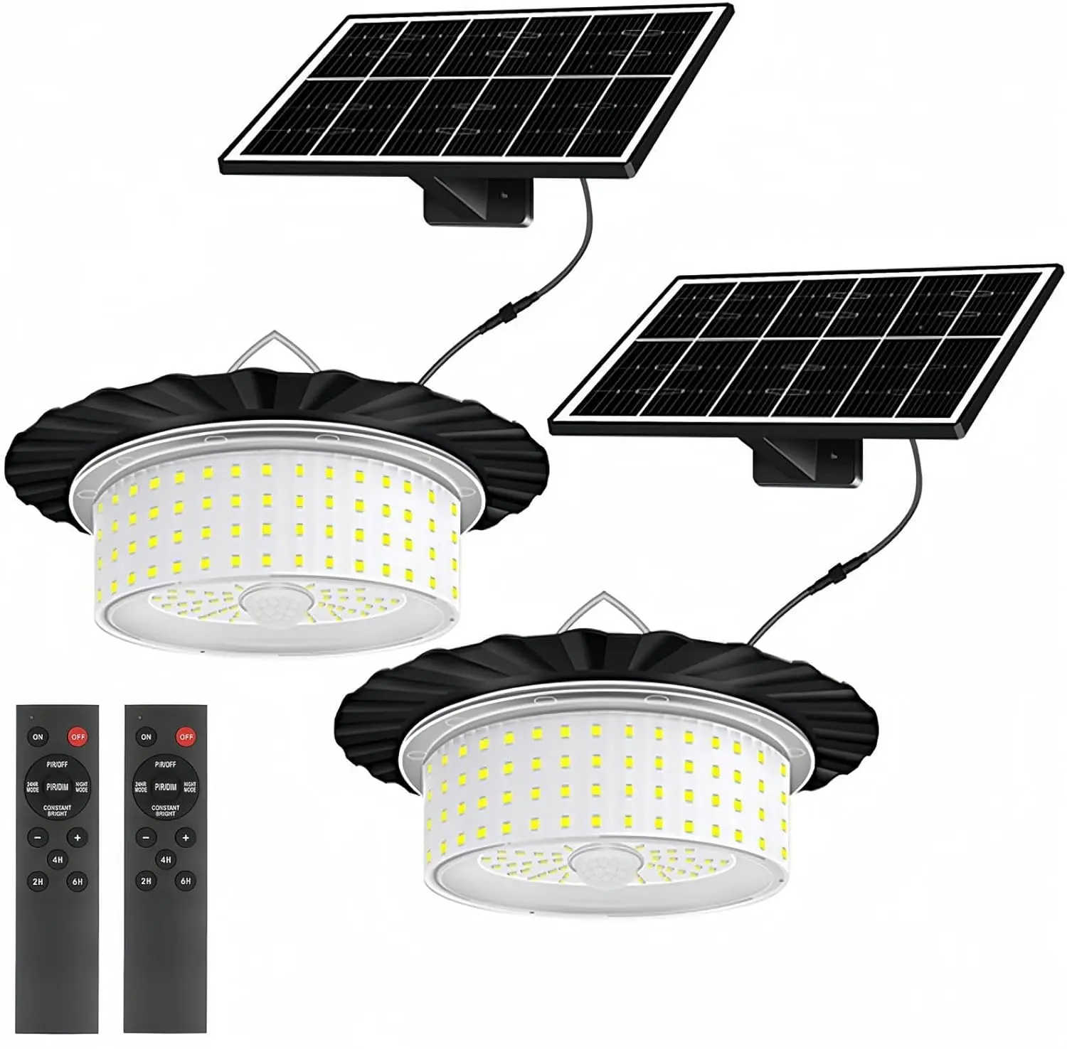Summerwins Adjustable Solar Shed Pendant Light - Portable Outdoor 244-LED 360° Glow Waterproof Fixture with Remote Control & Auto Shut-Off, Solar Garden Lights for Barns, Backyards, Basements , solar outdoor lights,  pool lights