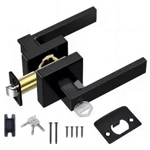 Fashionable Entry Door Handle Lock Set, Safe and Secure, Suitable for Office and Front Door, Same Key Design, Includes 3 Keys, Easy Installation, Door Hardware, Entry Locks, Security Lock, Safety Lock