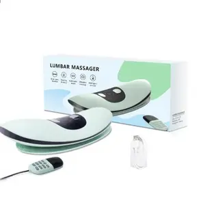 Smart Electric Lumbar Spine Traction Device, Heat Therapy Sciatica Relief, Inflatable Back Stretching Massager, Vibrating Massage