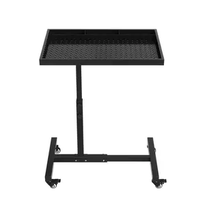 Adjustable Rolling Tool Tray – 38"-45" Steel Work Table, 220 lbs Capacity, Wheeled Mechanic Bench for Garage & Workshop