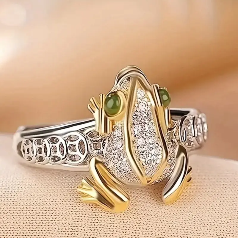 Gold and Silver Plated Frog Ring - Unique Design with Unique Style and Finish