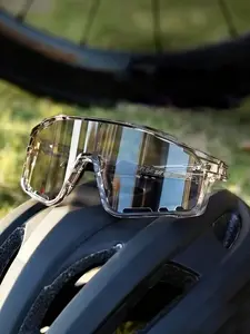 Fashionable Large Frame Outdoor Mountain Bike Cycling Glasses, Mountain Climbing Skiing Windproof UV Protection Sunglasses, Photochromic Hiking Sports Goggles, Biking Sunglasses, Outdoor Cycling Eyewear