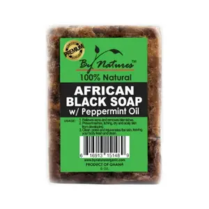 By Natures African Black Soap W/Peppermint Oil 6.5 oz Body Wash Daily