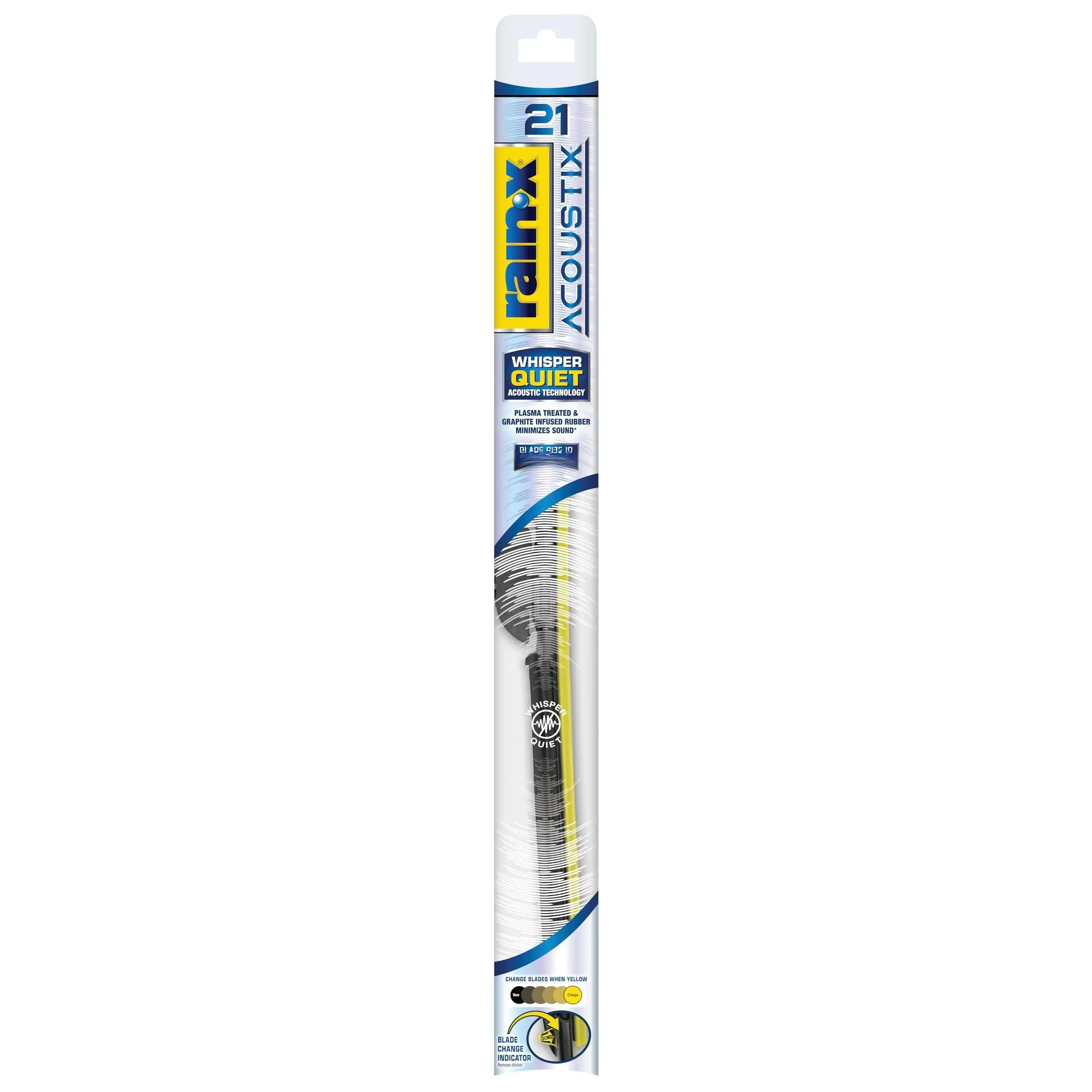 Acoustix 21" Wiper (pack Of 1)  Whisper Quiet Automotive Replacement Windshield Wipers Plasma Treated & Graphite-infused Coating For Smooth Performance Long-lasting Durability