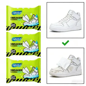 3 Pack 10 Pcs Shoe Sneaker Wipes Cleaner Quick Wipes Disposable Travel Portable Removes Dirt, Stains
