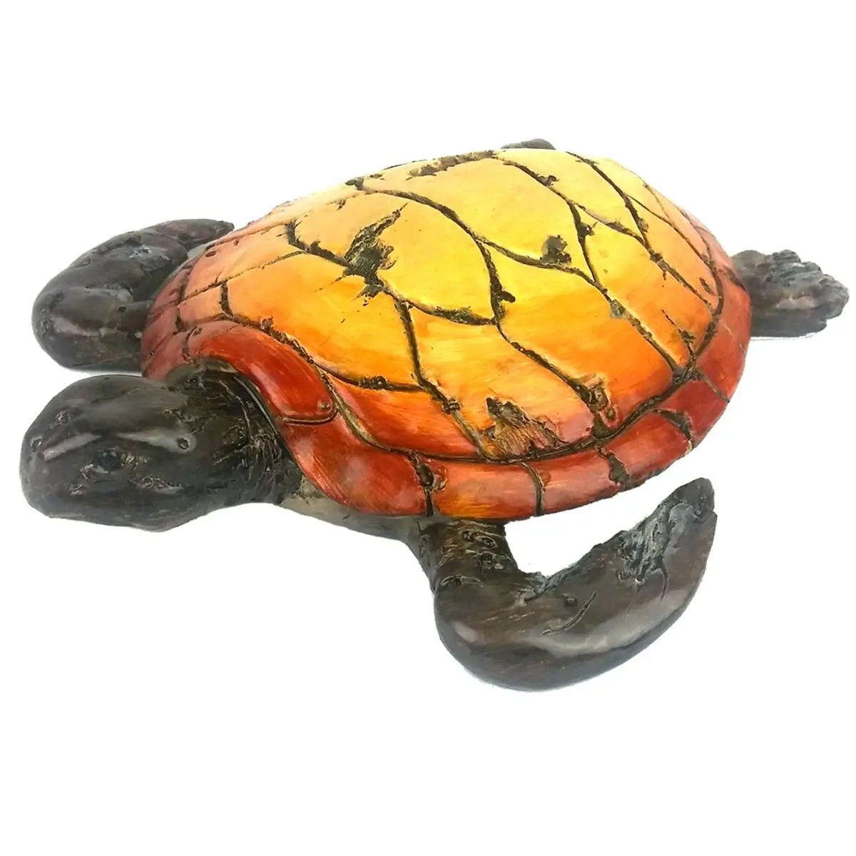 Globe Imports GI219W323 11 in. Driftwood Sea Turtle Figurine