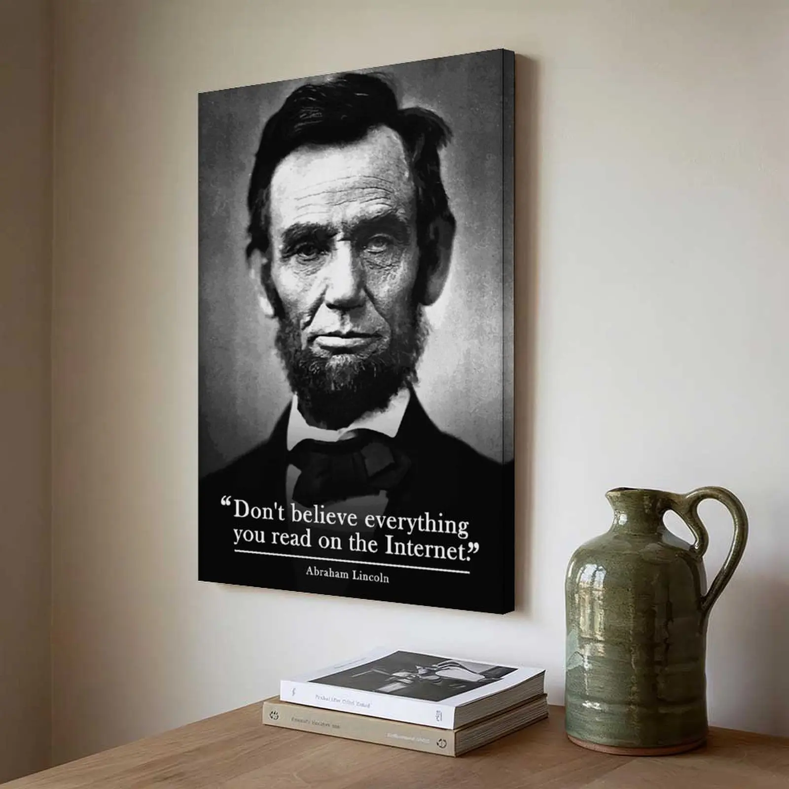 Funny Poster For Classroom Cool Wall Art Print Abraham Lincoln Quote Canvas Decor for Living Room Bedroom Office