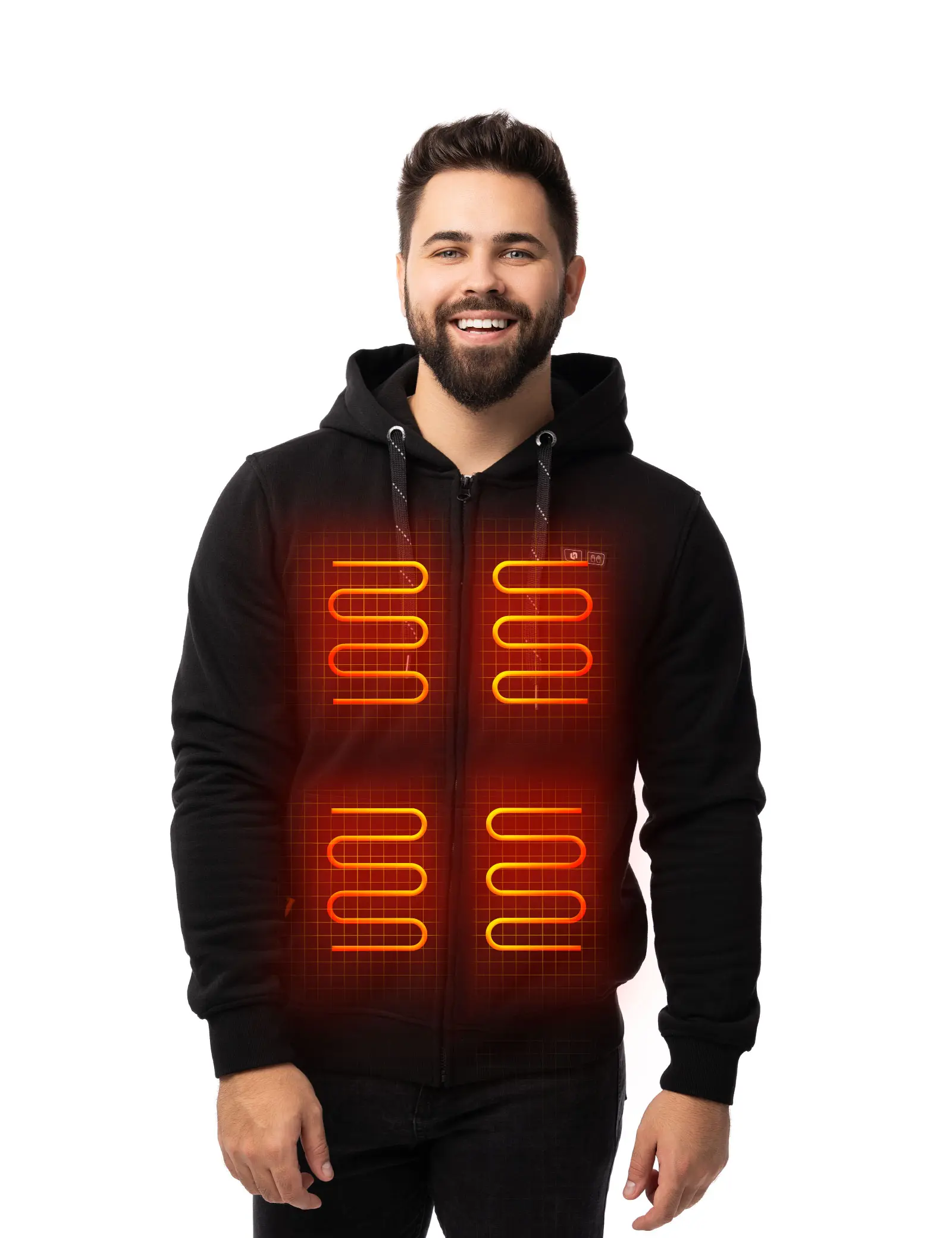 HENNCHEE Women's Heated Hoodie - Fleece Fabric, Breathable Cotton, Sweat-Wicking Zip-Up Sweatshirt with 10000mAh USB Battery, Casual Outdoor Top for Hunting, Fishing, Long Sleeve
