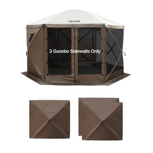 VEVOR Canopy Sidewalls, 5.67x 4.85 ft, Canopy Tent Walls with Waterproof and Sunlight Protection Layer, One - Sided Window Design, Fit for Outdoor Event Tents, Vendor Booths (3 Sidewalls Only, Brown)VEVOR Super Brand Day