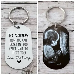 Personalized Ultrasound Keychain, Daddy Carry Me, Bump keyring, Dad to be Gift, Sonogram Dad Birthday Gift from Bump, Baby Scan Gift
