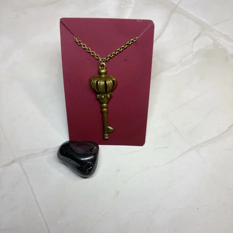 Faux Bronze King Skeleton Key Necklace