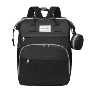 Waterproof Large Diaper Bag Backpack Multifunctional Travel Nappy Bag with Changing Pad for Moms and Dads Baby Shower Gift Black Diaperbags