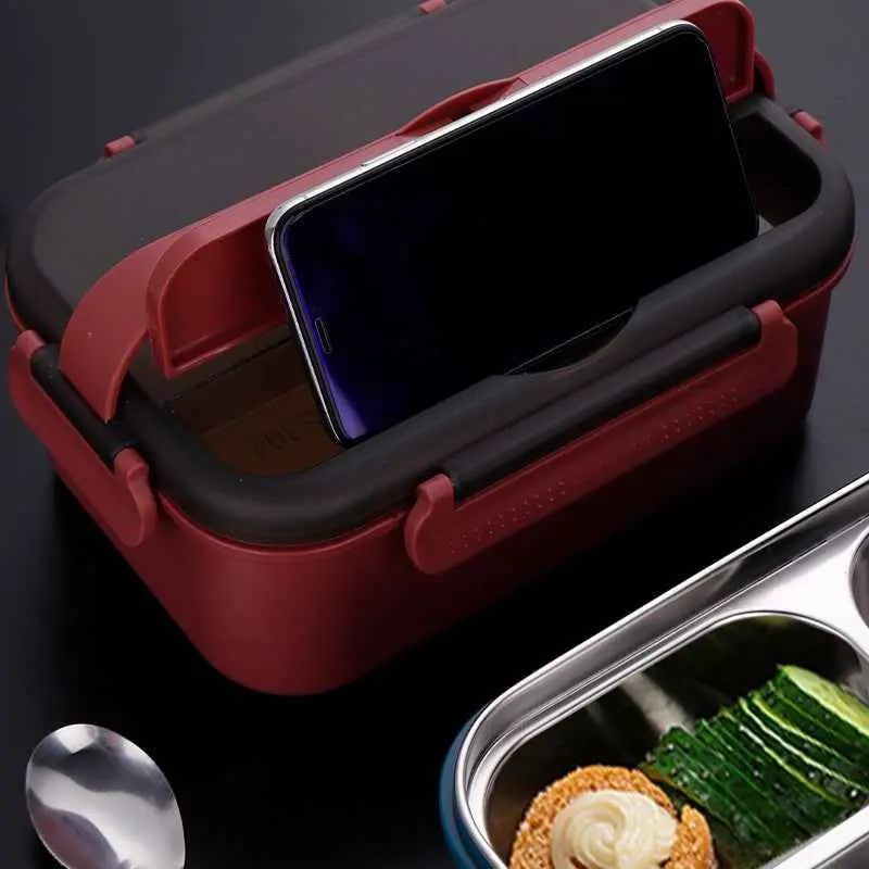 Portable Thermal Bento Box | Premium 304 Stainless Steel | Leak-Proof Compartments for Work & School