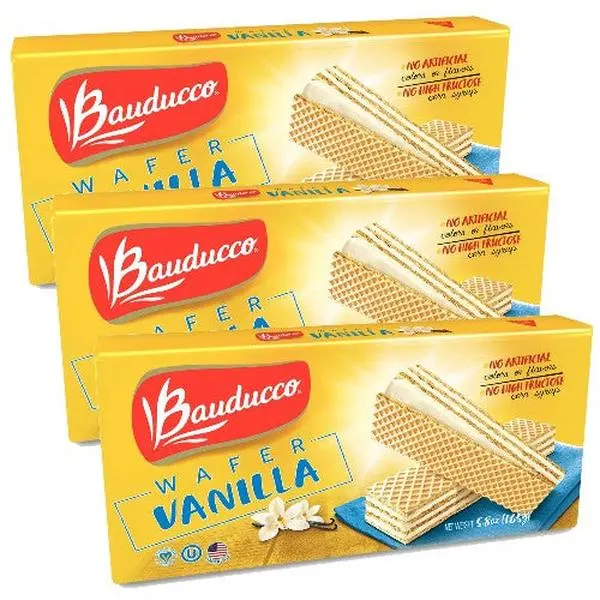 Bauducco Vanilla Wafers Snack - 5 oz, Pack of 3, Ambient Coffee Companion Snack for All Ages