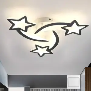 Modern Creative Star-Shaped LED Ceiling Light, Modern Mood Lighting, Adjustable Three Colors, Acrylic, 3000-6000k, Suitable for Living Room, Bedroom, Kitchen, Office
