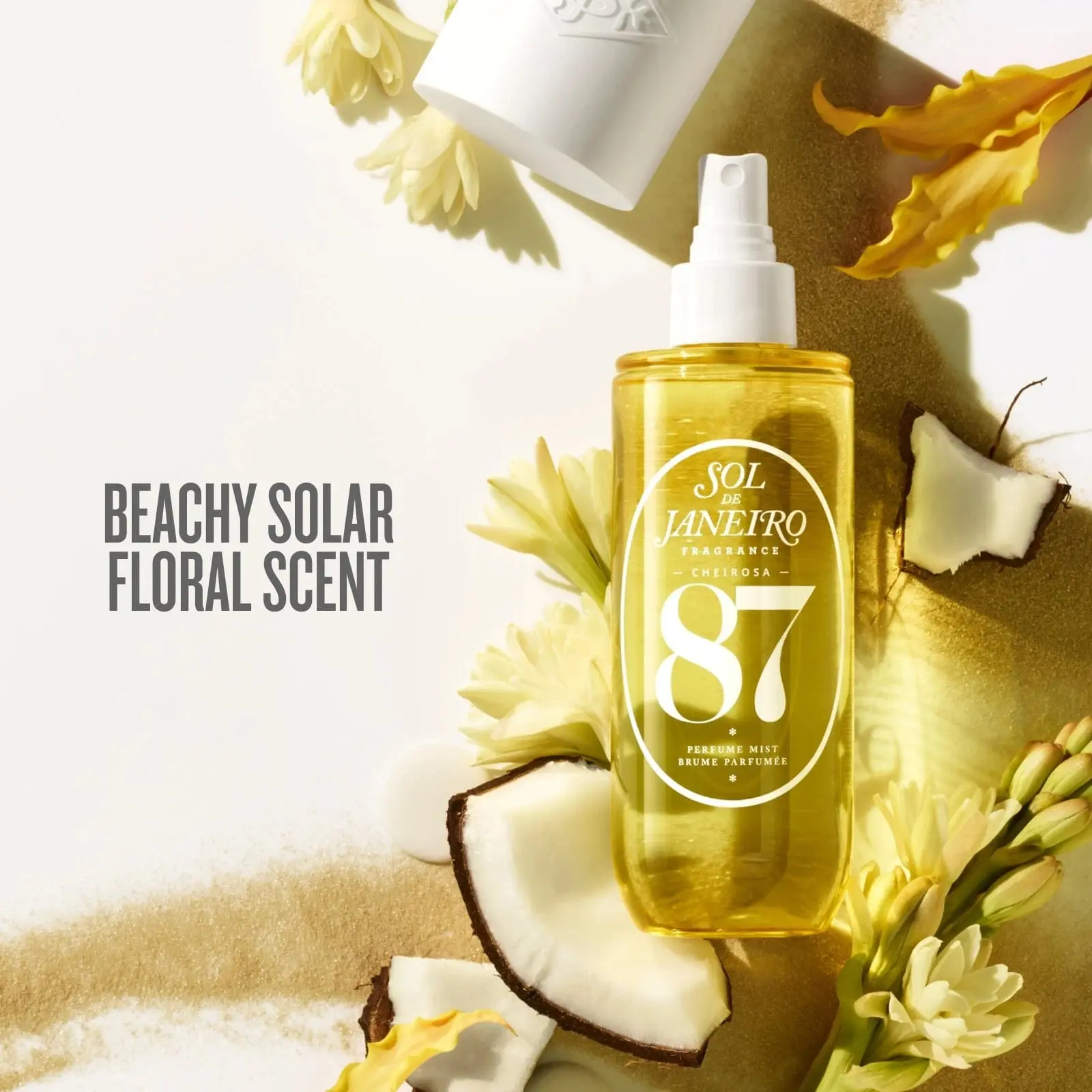 Sol de Janeiro Cheirosa '87 Rio Radiance Body Perfume Mist, Unisex Fragrance with Notes of Leite de Coco, Solar Tuberose & Creamy Vanilla, Aromatic Scent