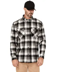 Hawx Men's Christopher Plaid Print Long Sleeve Button-Down Flannel Shirt - Hxfa24w17-Ch