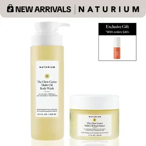 Naturium The Glow All Out Body Bundle, Body Wash and Lotion Set