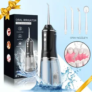 Portable Cordless Oral Irrigator, 3 Modes & 4 Nozzles, Rechargeable Dental Flosser, Large Water Tank, Ipx7 Waterproof, 1200mah Battery