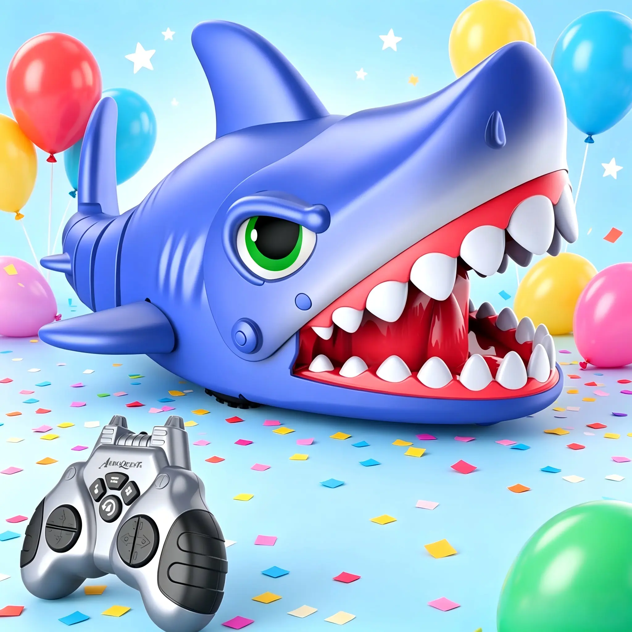 RC Shark Toy,Remote Control Shark Robot with Interactive Biting Action, Rechargeable Fun Toy Gift for Kids