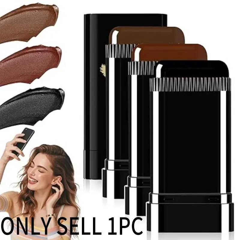Lazy Rotating Hair Dye Stick, Super Smooth Texture, Waterproof Sweatproof, Long Lasting Color, Easy for Beginners, Daily Touch-Up, Root Touch Up