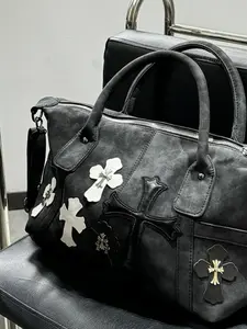 Elegant Patchwork Travel Bag, Roman Metal Crossbody Shoulder Bag, Stylish Casual Daily Use Backpack, Shoulder Commuter Bag