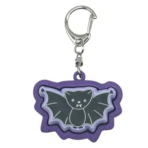 Halloween Bat Fidget Clicker Keychain- Autumn, Fall, Portable Sensory Toy for Focus & Anxiety, Trick or Treat