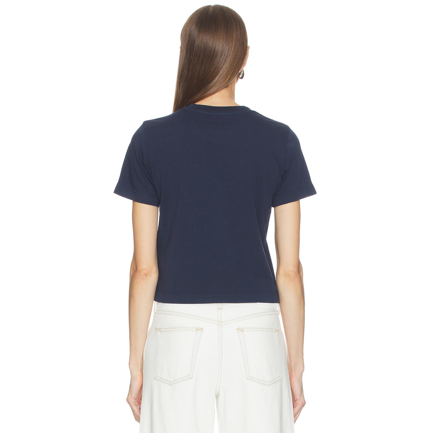 GRLFRND V-neck Boy Tee in Navy