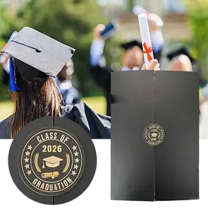 2026 Graduation Message Book Alternative (Black), 12-inch 2026 Graduation Card, Signed Congratulatory Graduation Party Decoration, High School/College Graduate Gift, Guest Signature Card
