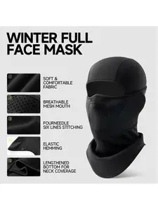 MotionMate High Hem Balaclava Mask for Men Women Cold Weather Winter Skiing Snowboarding Motorcycling Ice Fishing Full Face Protection 44cm Width 25cm Width sun protection mask, windproof, dustproof, neck protection