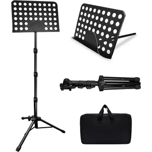 70IN Sheet Music Stand, Tall Music Stand for Sheet Music High Stability, Adjustable Portable Music Stand with Carrying Bag for Guitar, Violin, Ukulele (33-70IN-A)
