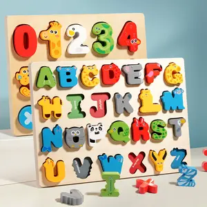 Wooden 3D Letter Puzzle, Colorful Alphabet Number Blocks, Educational Learning Toy for Kids, montessori puzzles gift, Fun Gift for Boys and Girls