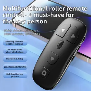 Wheeled Phone Remote Controller, TiktokVideoSwipe Control, Smart Selfie Remote with ZoomFunction, Volume Control, for Androidand iOSPhones/pads