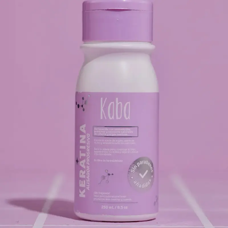 Kaba Keratina Formaldehyde-Free Keratin Treatment Mousse & Gel - Hair Straightening Protectant, Anti-Frizz Nourishment, Argan Oil, Castor Oil, Amino Acids, 250ml Paraben-Free Haircare with Natural Shine, Hair Straightening Protectant Mousse & Gel, Glossy,