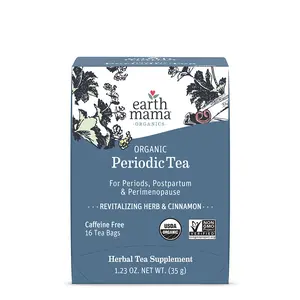 Earth Mama Organic Periodic Tea – Herbal Support Tea with Cinnamon & Organic Herbs for Postpartum, PMS, and Perimenopause - 16 tea bags – 16 Tea Bags