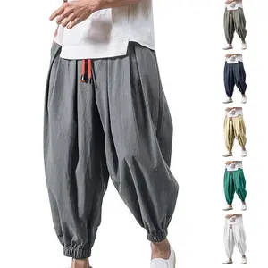 Men’s Fashion Harem Pants — Hip-hop baggy wide-leg streetwear, oversized casual sweatpants, Harajuku Japanese trousers (Male, 2025)