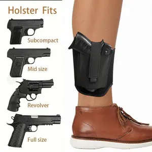 Concealed Neoprene Ankle Holster -Heavy Duty, Concealed Carry, Quick-Draw, Covert, Universal Fit for Men and Women, Rubber Fabric, Left and Right Hand Compatible Non-Slip Sports