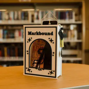 Markbound Custom Bookmark Holder with Clear Window & Personalizable Base Color for Book Lovers & Book Collectors