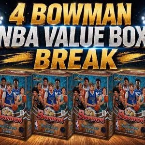 2026 Bowman NBA (4) Value Box Break - Collectible Sports Trading Cards - Official NBA Merchandise