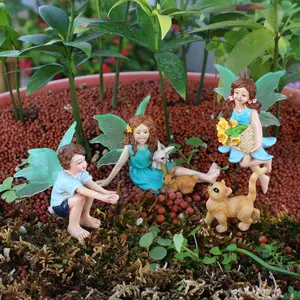 Flower Fairy Garden Decoration, 1 Box Cute Fairy Figurine, Garden Decoration Ornament, Home Decor for Living Room Bedroom, Vanity Decor Accessories