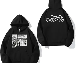 Palestine Hoodie Keffiyah | Palestinian Lives Matter Shirt  | Palestine Tee | Free Palestine Sweatshirt Casual Cotton Menswear winter hoodie Soft Collar
