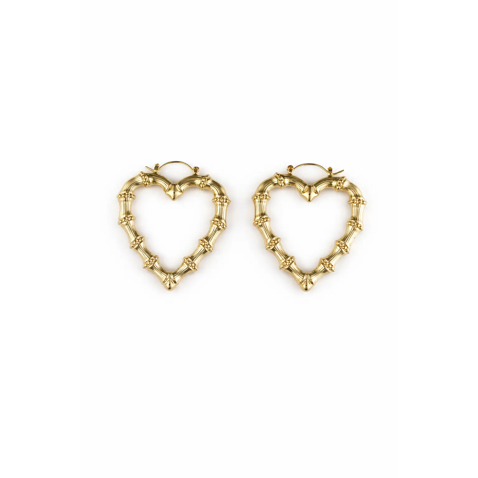 Heart Bamboo Hoops